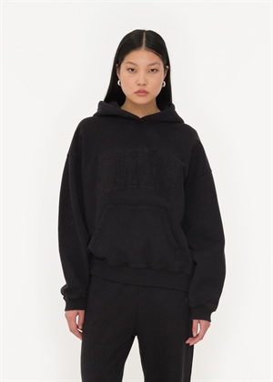 Anya Washed heavy sweat hoodie Sort ROTATE SUNDAY